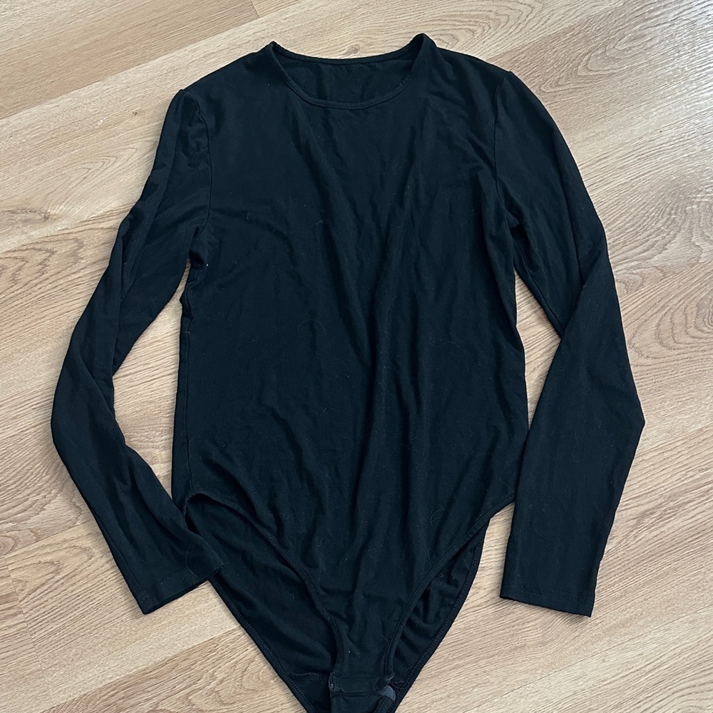 Women’s Maternity Black Long Sleeve bodysuit
